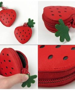 メール便対応 mywalit マイワリット カーフ レザー コインケース ストロベリー イチゴ フルーツ パース MY91825