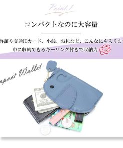 小銭入れ レディ−ス 革 コインケース 小さい 財布 象 かわいい 本革 キーケース キーリング コンパクト 丈夫 ゾウ アニマル キーホルダー